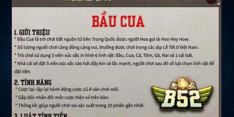 Trò chơi Bầu Cua B52 mang đến một giao diện sống động